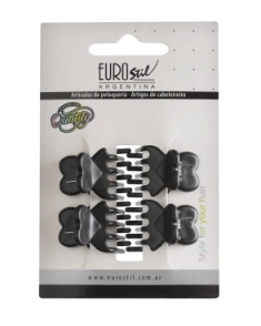 BROCHE CORAZON MINI, NEGRO X 4 UND      