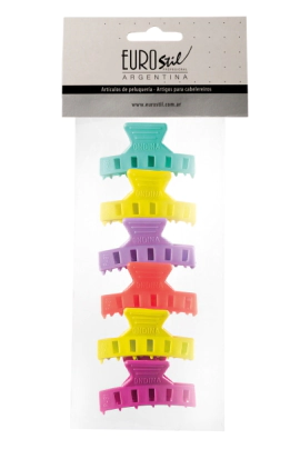BROCHES PLASTICO PEQUE&Ntilde;O X 6 UNIDADES
