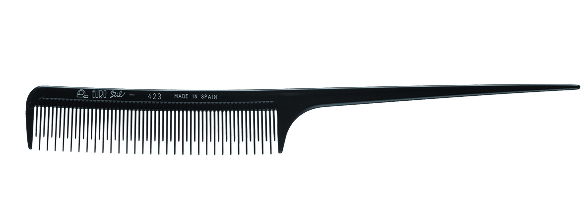 PEINE P�A PL�STICO ESPECIAL PROFESIONAL 20.5 CM NEGRO ENVASADO SIN TAMPOGRAFIA