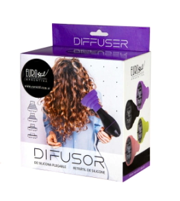 DIFUSOR PLEGABLE DE SILICONA, NEGRO
