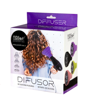DIFUSOR PLEGABLE DE SILICONA, NEGRO