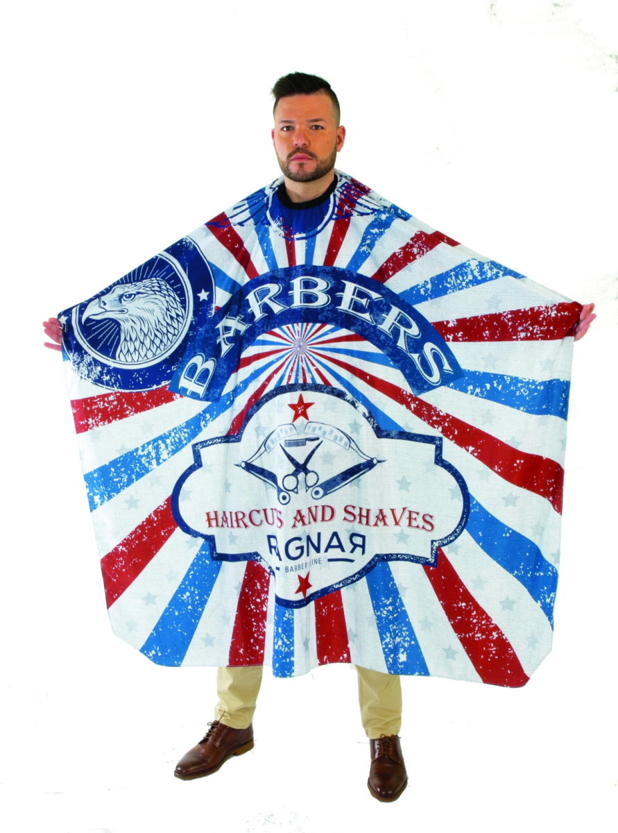 CAPA BARBERO "BARBERS USA" 100% POLIESTER 140x160      