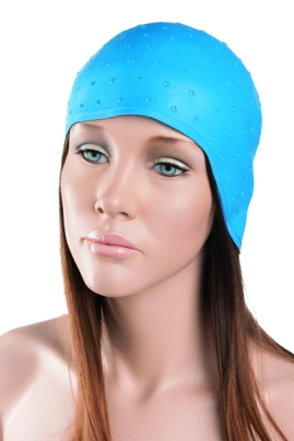 GORRO GOMA PARA MECHAS CELESTE ENVASADO SIN TAMPOGRAFIA