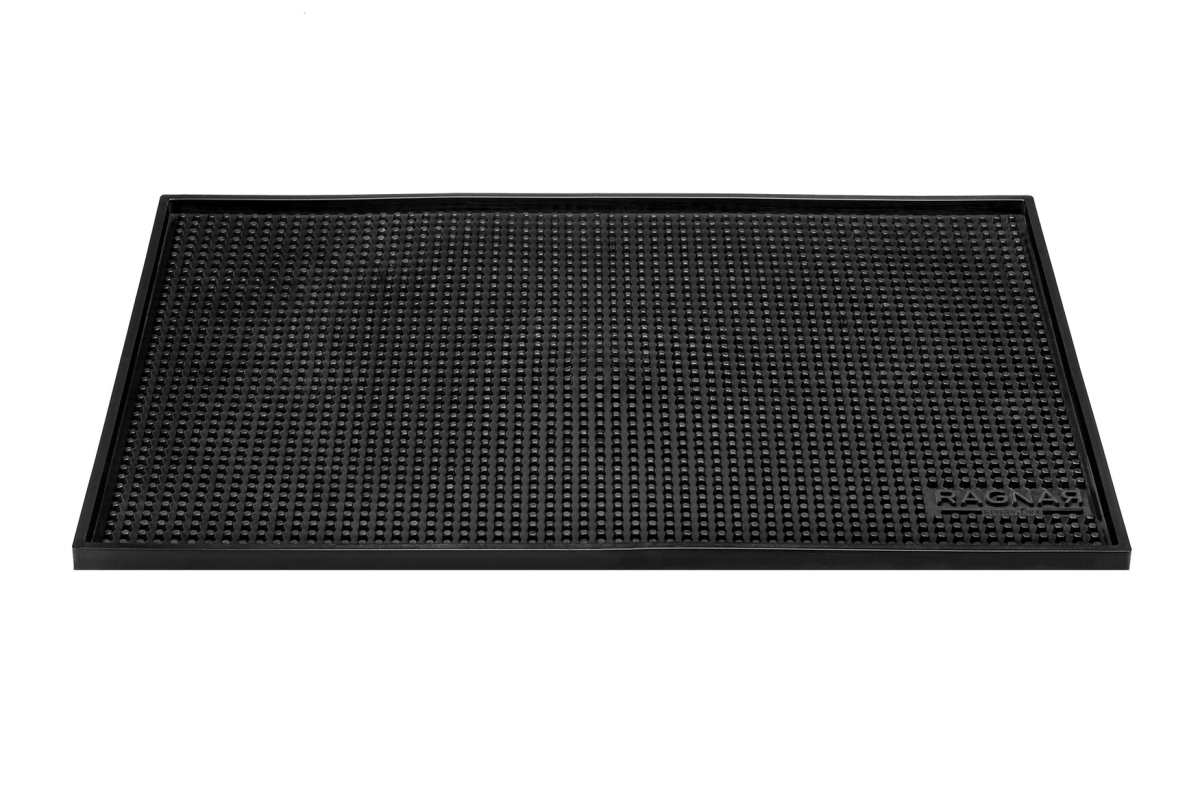 ALFOMBRA BARBERIA 43 x 30 NEGRA, RAGNAR      