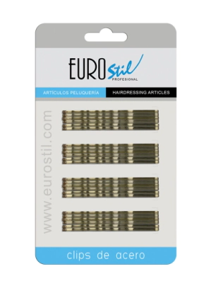 CARTON 24 CLIPS OND.BRONCE EUROSTIL 70 MM      