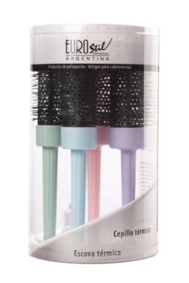 BOTE 4 CEPILLOS TERMICOS COLORES 30/36/42.5/52      