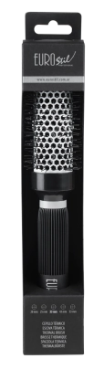 CEPILLO TERMICO MANGO GOMA 33 MM NEGRO ENVASADO