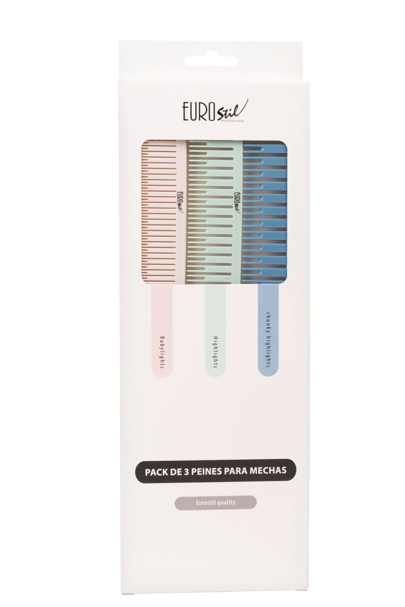 SET DE 3 PEINES PARA MECHAS      