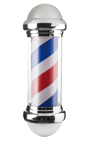POLO BARBERO CROMADO LUMINOSO Y ROTATIVO GIRO+LUZ      