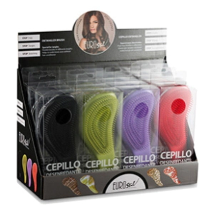 EXPOSITOR CON 12 CEPILLOS DETANGLER GRANDES DECO      