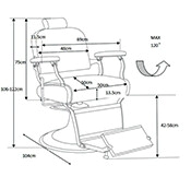 SILLON BARBERO RETRO, GRANATE