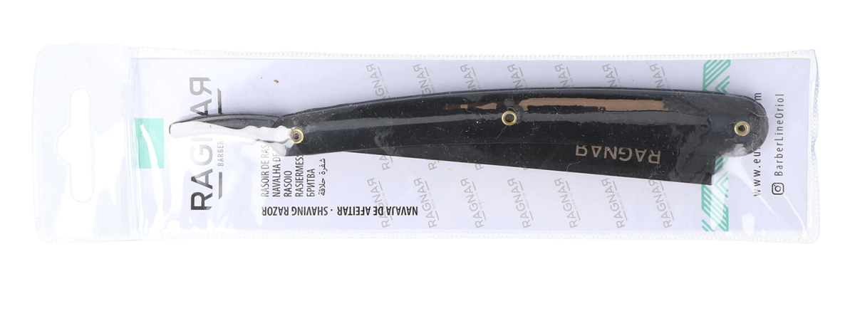 NAVAJA NEGRA BARBER LINE MANGO PLASTICO      