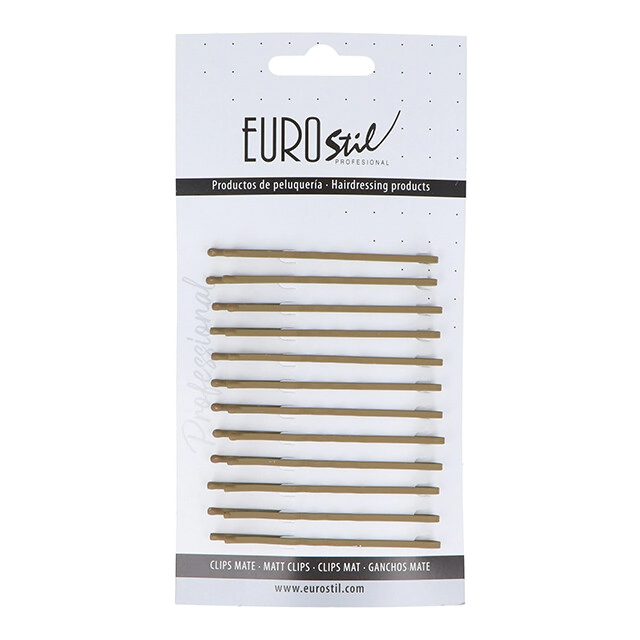 CARTON 12 CLIPS ONDULADOS BRONCE MATE 65 MM      